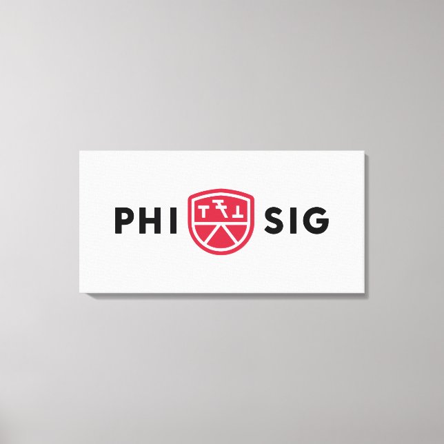 Phi Sigma Kappa-Logo Leinwanddruck (Vorderseite)
