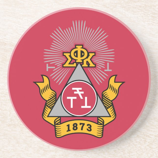 Phi Sigma Kappa-Wappen Getränkeuntersetzer (Vorne)