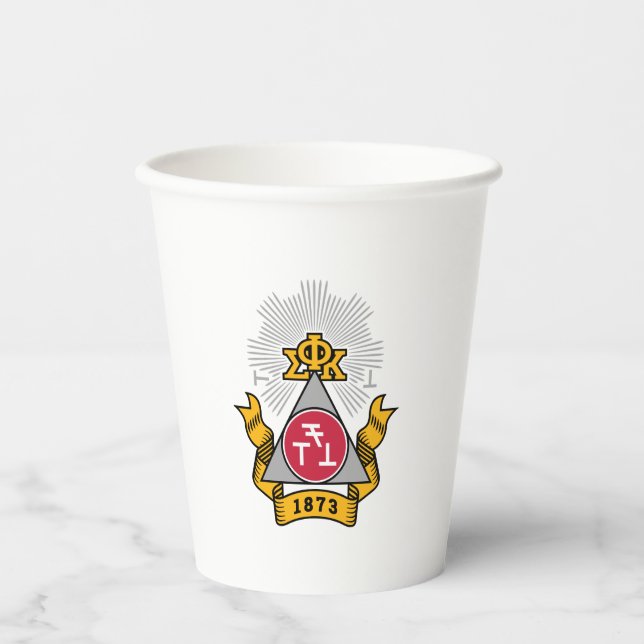 Phi Sigma Kappa Wappen Pappbecher (Vorderseite)