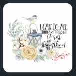 Phil 4:13 i Can Do All Things Christmas Sticker<br><div class="desc">Phil 4:13 I Can Do All Things Through Christ Who Strengthens Me Christmas Winter Sticker</div>
