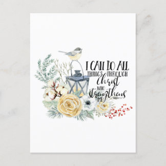 Phil 4:13 Ich kann alles Weihnachten tun Postkarte