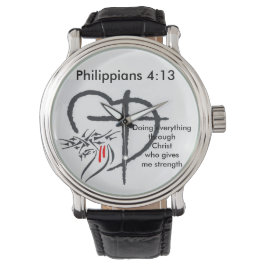 Phil 4:13 Männerwache Armbanduhr