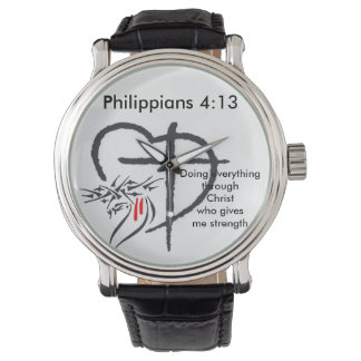 Phil 4:13 Männerwache Armbanduhr