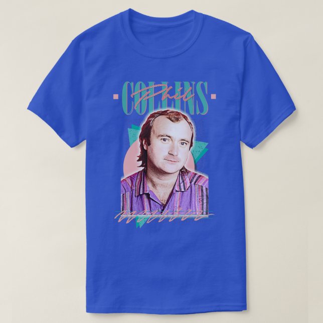 Phil Collins Retro 80er Ästhetische Lüfter Design  T-Shirt (Design vorne)