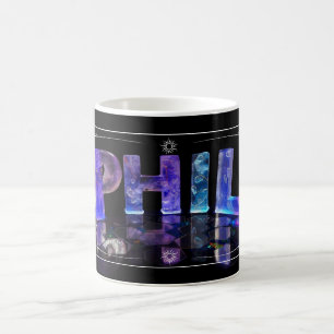 Phil - der NamensPhil in 3D beleuchtet Kaffeetasse