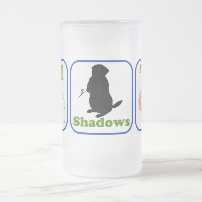 Phil, Schatten, Frühling Mattglas Bierglas (Mittel)