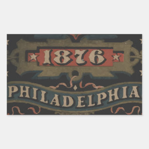 Philadelphia 1876 Pennsylvania Rechteckiger Aufkleber