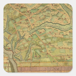 Philadelphia 5 quadratischer aufkleber