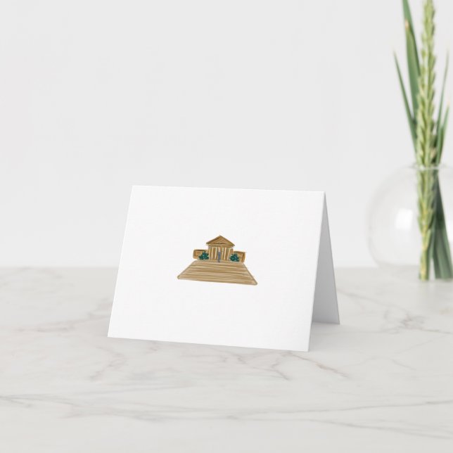 Philadelphia Art Museum w/Rocky Statue Notecard Dankeskarte (Vorderseite)