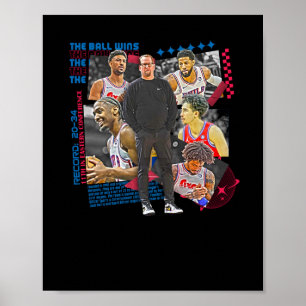 Philadelphia Basketball Team Squad Design Poster