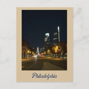 Philadelphia bei Nacht Postkarte