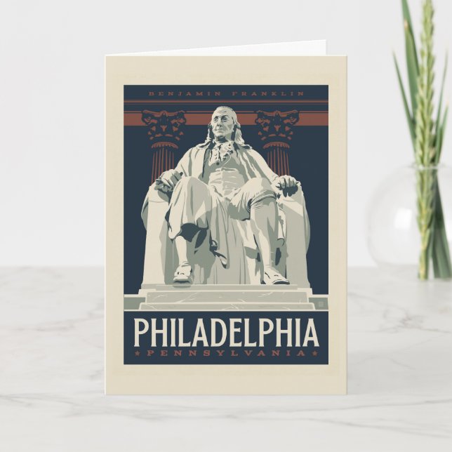 Philadelphia | Benjamin-Franklin-Institut Karte (Vorderseite)