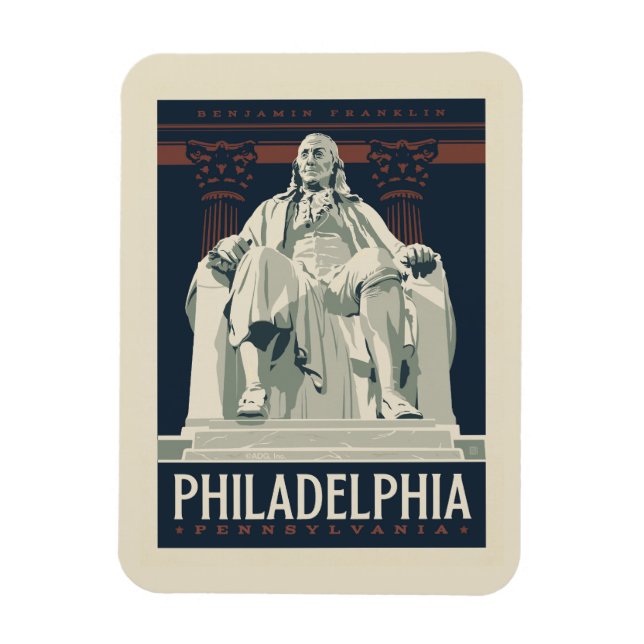 Philadelphia | Benjamin-Franklin-Institut Magnet (Vertikal)