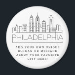 Philadelphia | Benutzerdefinierte Stadtmeldung ode Magnet<br><div class="desc">Ein einzigartiger Magnet für die schöne Stadt Philadelphia,  Pennsylvania. Dieser Schlüsselanhänger zeigt die einzigartige Skyline der Stadt mit ihrem Namen darunter. Unter dem Namen der Stadt finden Sie einen Platz für Ihren einzigartigen Slogan oder Ihre Aussage über Ihre Lieblingsstadt.</div>