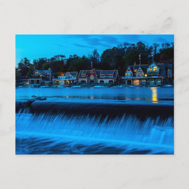 Philadelphia Boathouse Row bei Sunset Postkarte (Vorderseite)