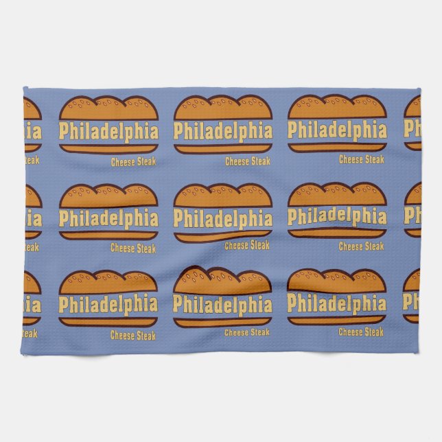 Philadelphia Cheese Steak Design Handtuch (Horizontal)
