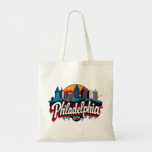 Philadelphia City Pennsylvania USA Retro-Skyline Tragetasche