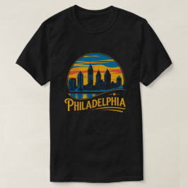 Philadelphia City Pennsylvania USA Skyline T-Shirt