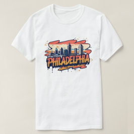 Philadelphia City Pennsylvania USA Skyline T-Shirt