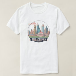 Philadelphia City Pennsylvania USA Skyline T-Shirt