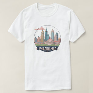 Philadelphia City Pennsylvania USA Skyline T-Shirt