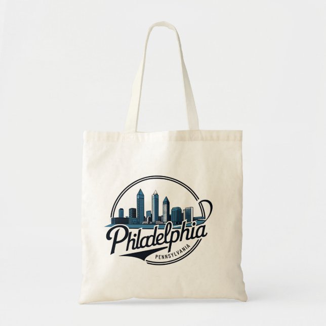 Philadelphia City Pennsylvania USA Skyline Tragetasche (Vorne)