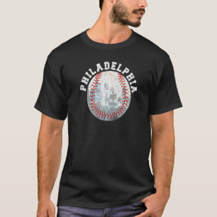 Philadelphia Cityscape Baseball Philadelphia Skyli T-Shirt