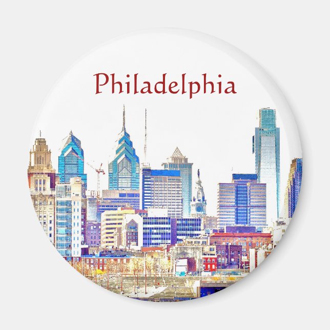 Philadelphia Color Sketch Magnet (Vorne)