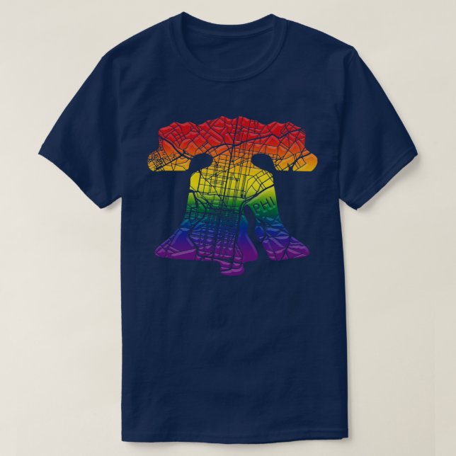 Philadelphia Fan Skyline Brotherly LIEBE Philly Pr T-Shirt (Design vorne)