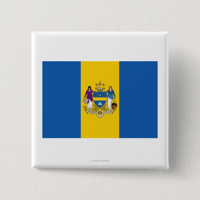 Philadelphia-Flagge Button (Vorderseite)