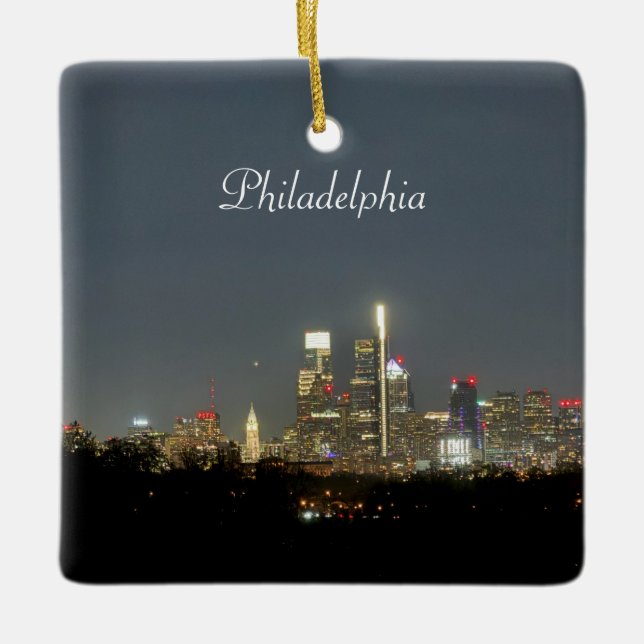 Philadelphia Foto Ornament (Vorderseite)