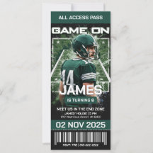 Philadelphia Fußball-Ticket Geburtstagseinladung