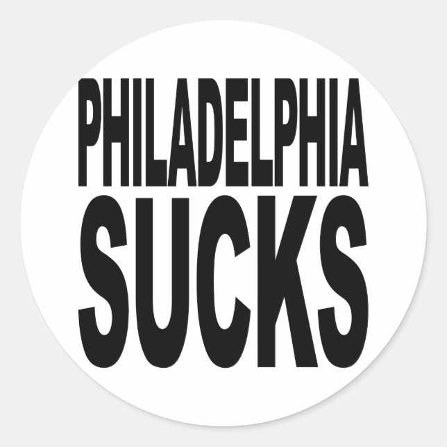 Philadelphia Ist zum Kotzen Runder Aufkleber (Vorderseite)