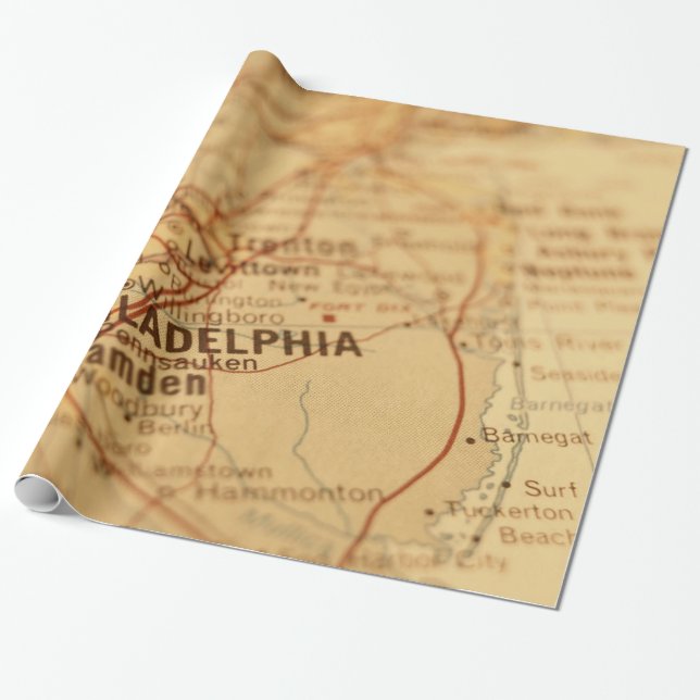 Philadelphia, Karten-Geschenk-Verpackung PAs Geschenkpapier (Ungerollt)