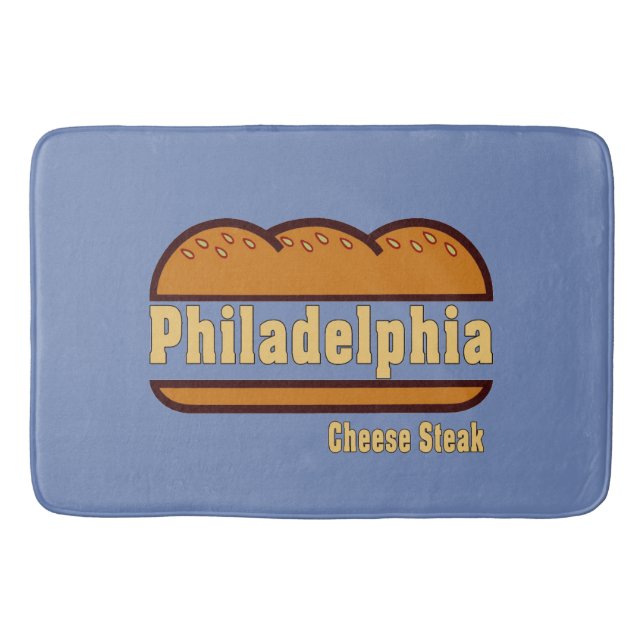 Philadelphia Käse Steak, Text hinzufügen Badematte (Vorderseite)