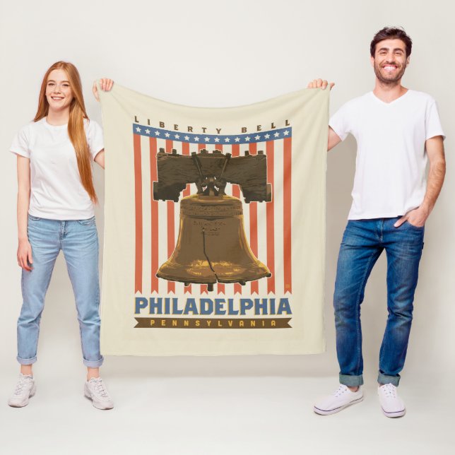 Philadelphia | Liberty Bell Fleecedecke (Beispiel)