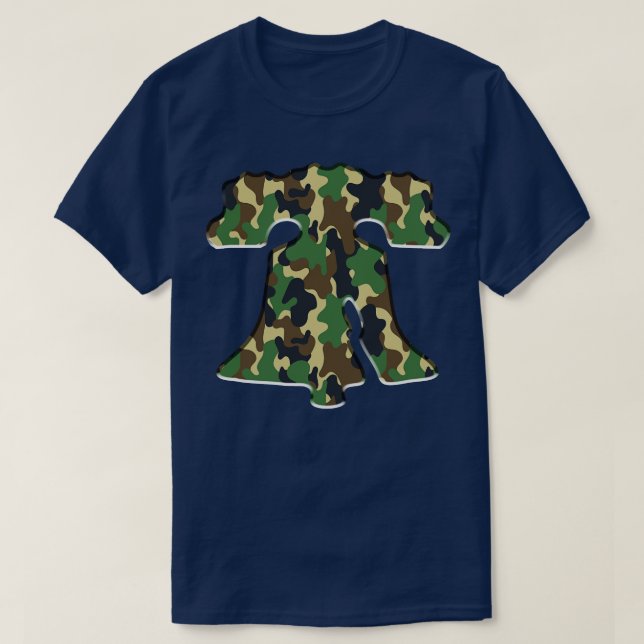 Philadelphia Liberty Bell Military Green Philly Fa T-Shirt (Design vorne)