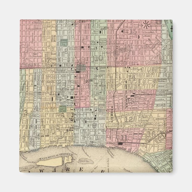 Philadelphia Map von Mitchell Magnet (Vorne)
