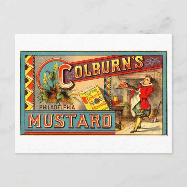 Philadelphia Mustard Postcard von Vintag Colburn Postkarte (Vorderseite)