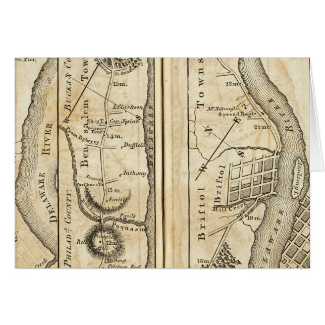 Philadelphia - New York Road Map (Vorderseite (Horizontal))