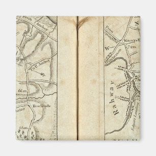 Philadelphia - New York Road Map 3 Magnet