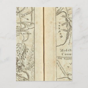 Philadelphia - New York Road Map 3 Postkarte
