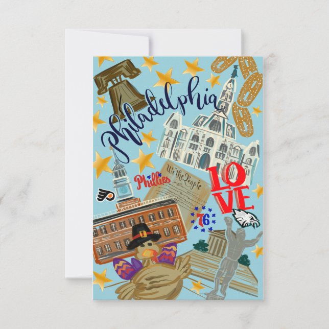 Philadelphia Notecard Dankeskarte (Vorderseite)