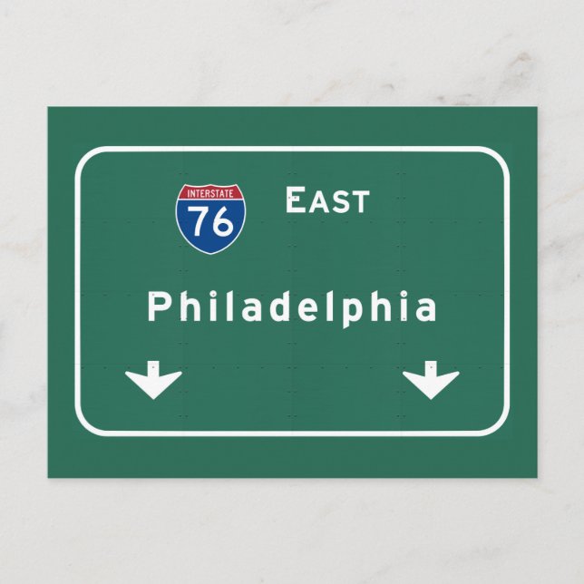 Philadelphia pa Interstate Highway Freeway Road: Postkarte (Vorderseite)