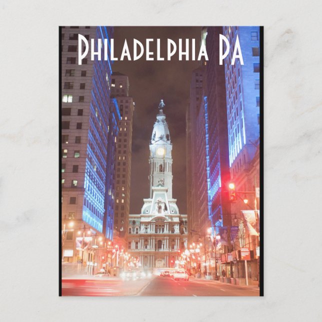 Philadelphia PA Postkarte (Vorderseite)
