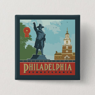 Philadelphia, PA Unabhängigkeitshalle Button