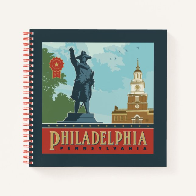 Philadelphia, PA | Unabhängigkeitshalle Notizbuch (Vorderseite)