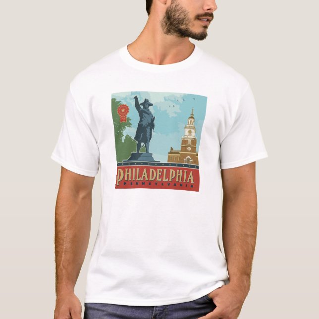 Philadelphia, PA | Unabhängigkeitshalle T-Shirt (Vorderseite)