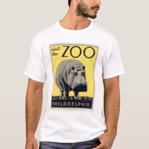 Philadelphia PA-Zoo-Flusspferd WPA 1936 T-Shirt