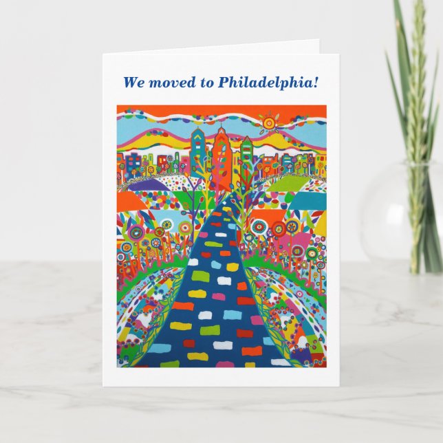 Philadelphia, Pennsylvania Änderung der Adresskart Ankündigung (Vorderseite)
